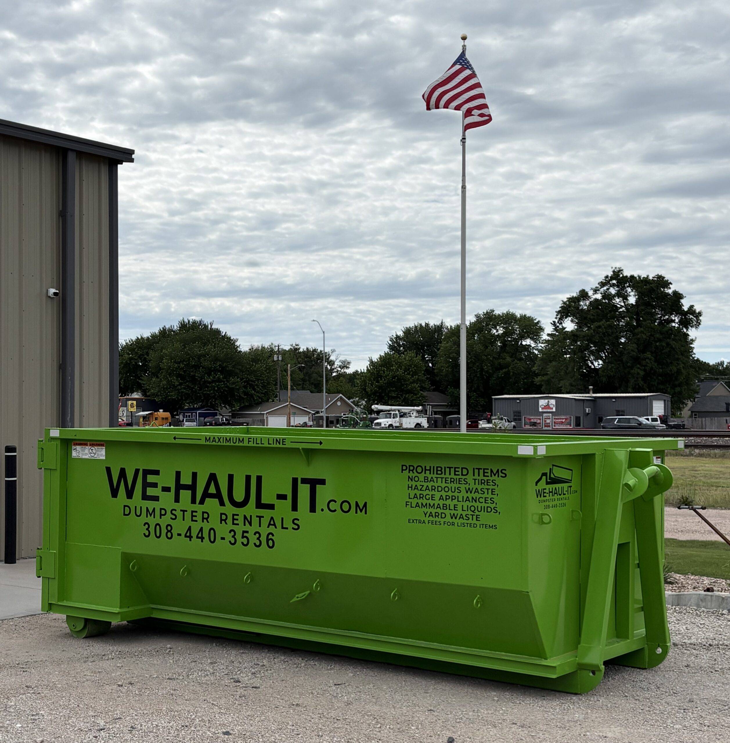 WE-HAUL-IT 15 yard roll-off dumpster in Central Nebraska